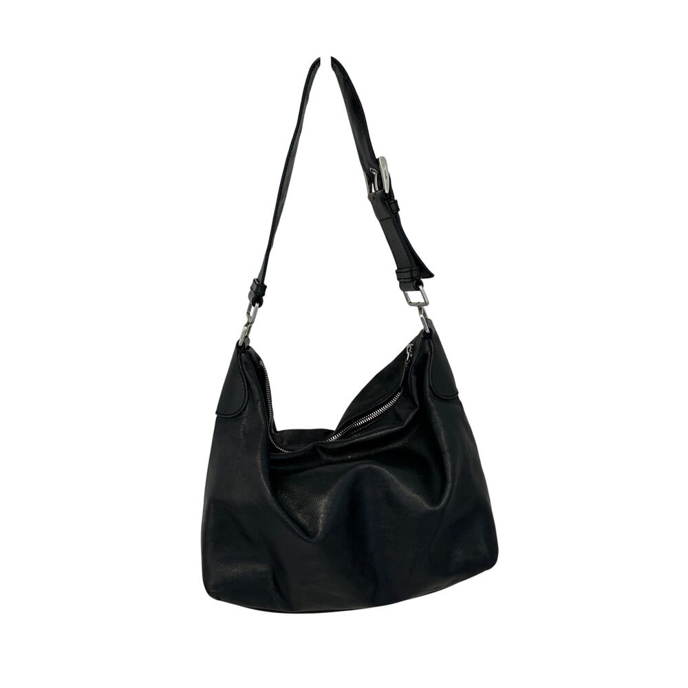 Prada Black Leather Shoulder Hobo Bag Adjustable Strap - Picture 7 of 16